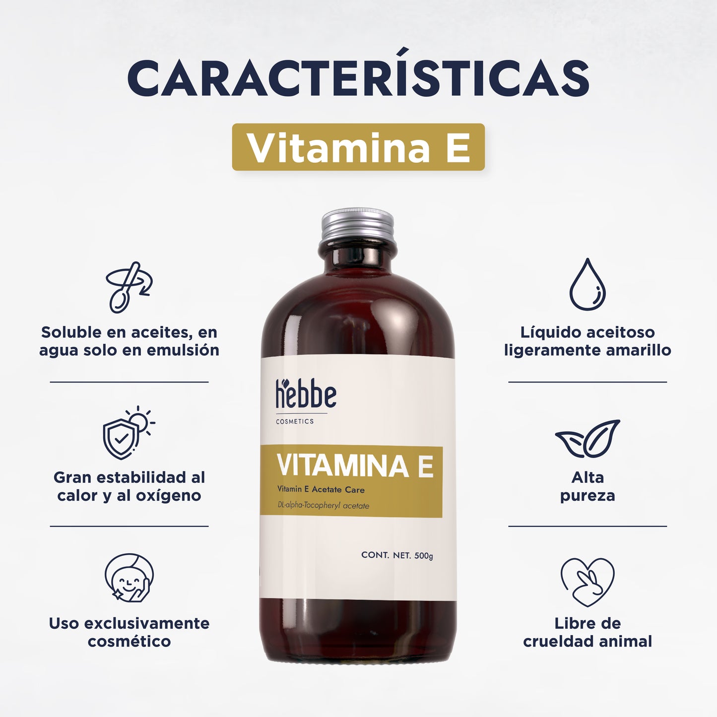 Vitamina E Líquida | Facial, Corporal y Capilar | Antioxidante Protector y Emoliente