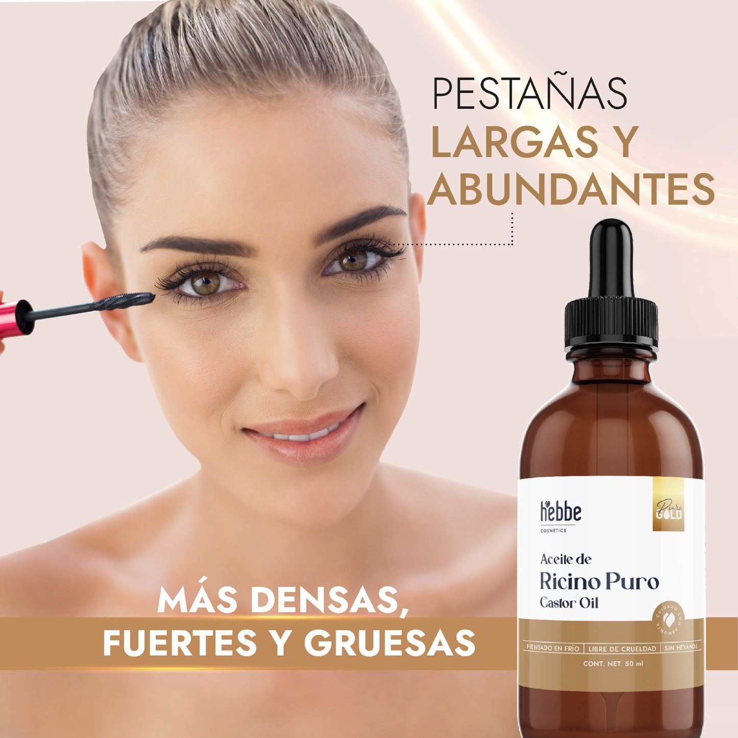 Aceite de Ricino Castor Oil Puro Orgánico | Cejas, Pestañas y Cabello | Hidratante, Antiinflamatorio y Estimulante Capilar