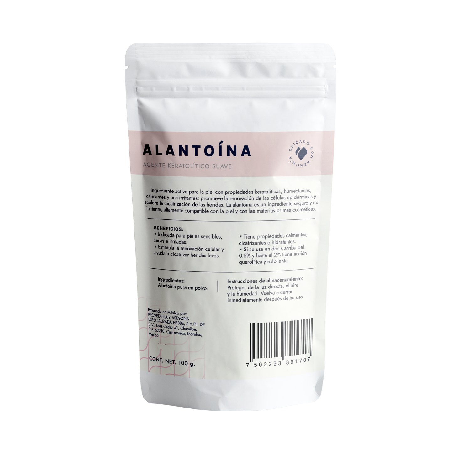 Alantoína | Activo Cosmético Clásico | Calmante, Reparadora y Suavizante