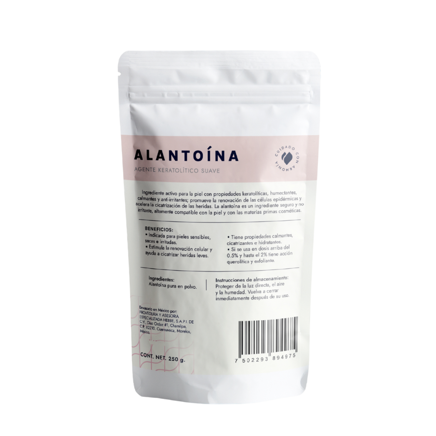 Alantoína | Activo Cosmético Clásico | Calmante, Reparadora y Suavizante