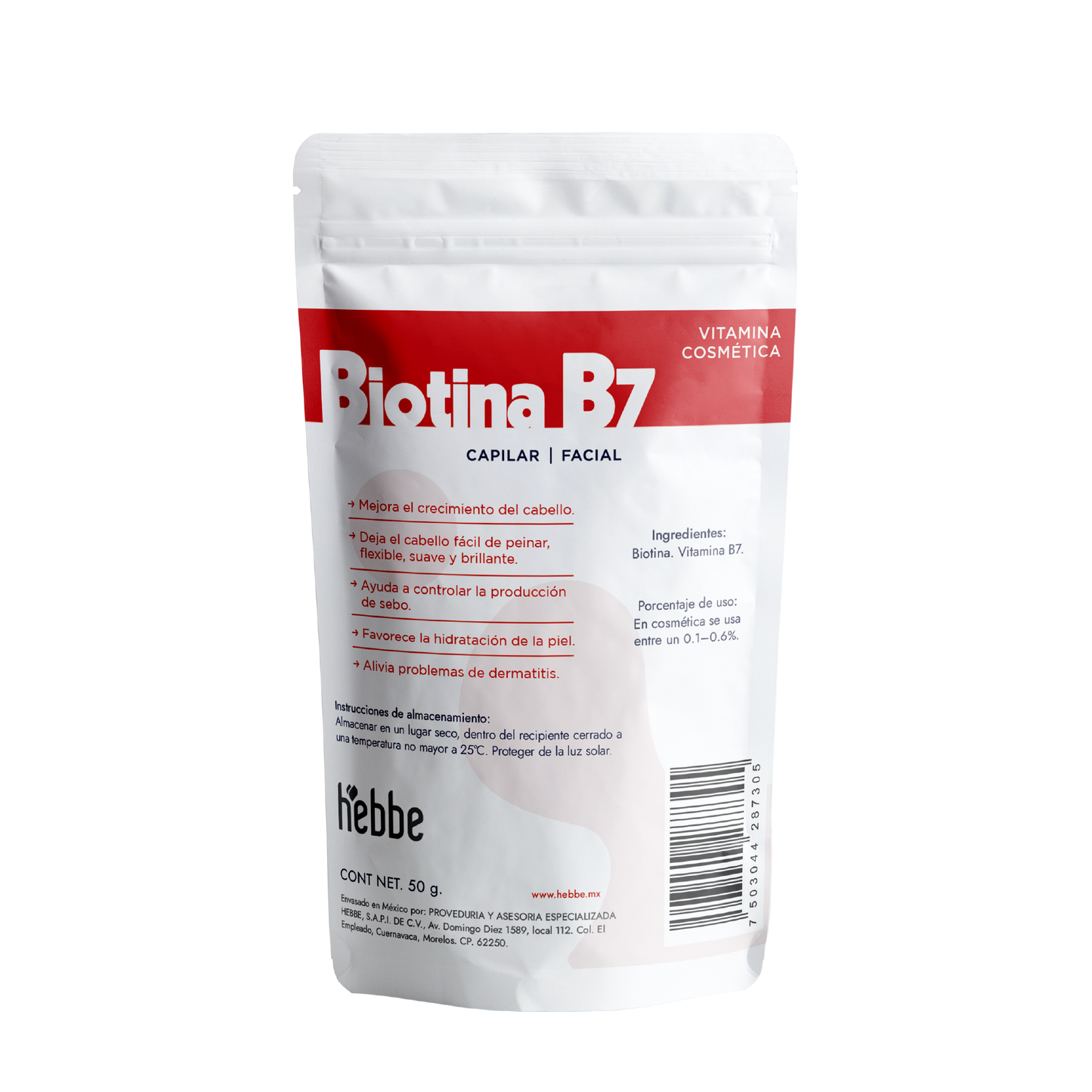 Biotina (B7) | Facial, Capilar y Uñas | Fortalecedor de Queratina y Crecimiento Capilar