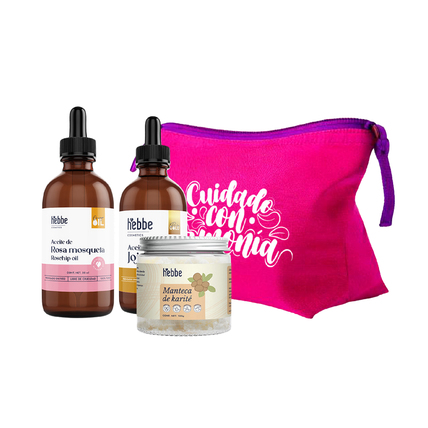 Kit mamá | Aceite de Rosa Mosqueta, Jojoba y Karité | Hidratación Antiedad y Nutrición Integral para Piel y Cabello