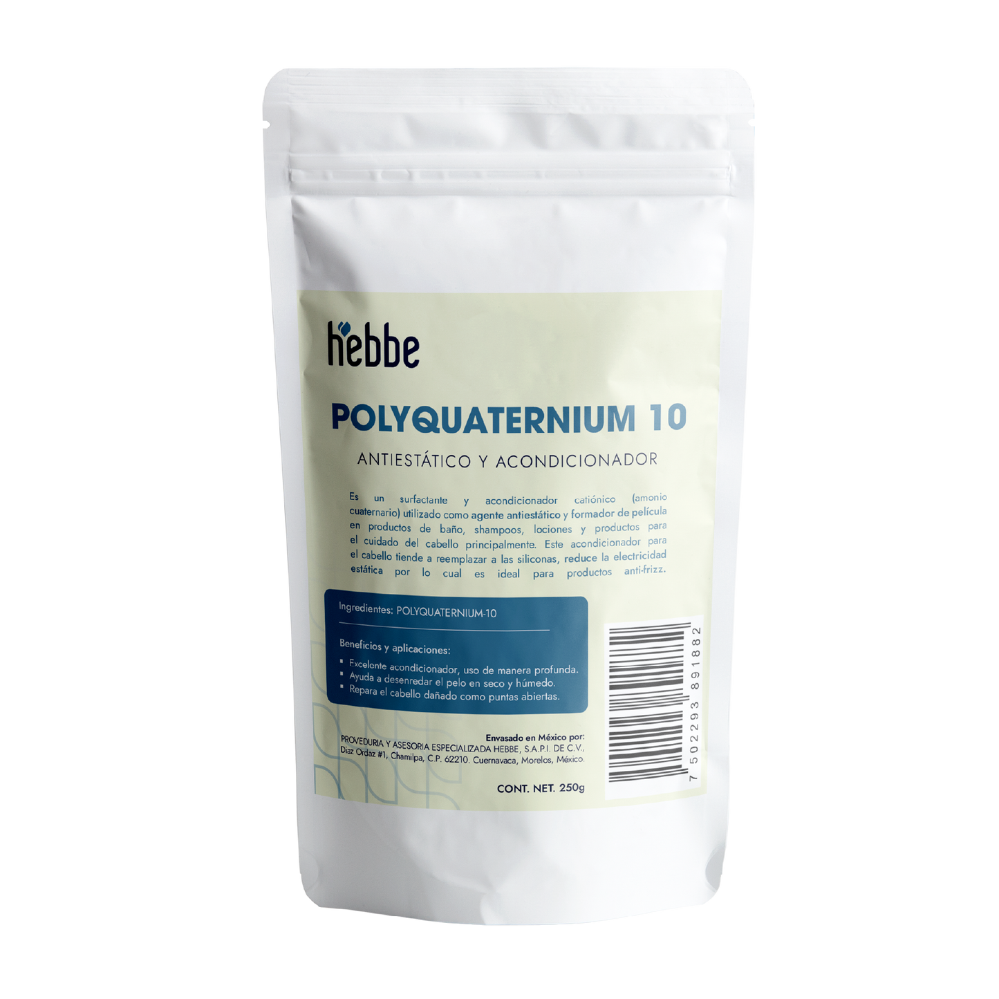 Polyquaternium-10 | Acondicionador Catiónico Natural | Desenredo Superior y Brillo Sedoso