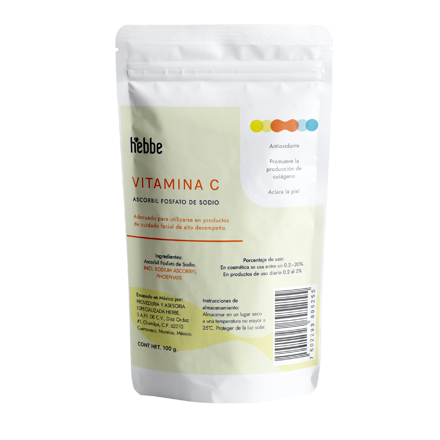 Vitamina C Fosfatada | Facial y Corporal | Estabilidad, Anti-acné y Luminosidad