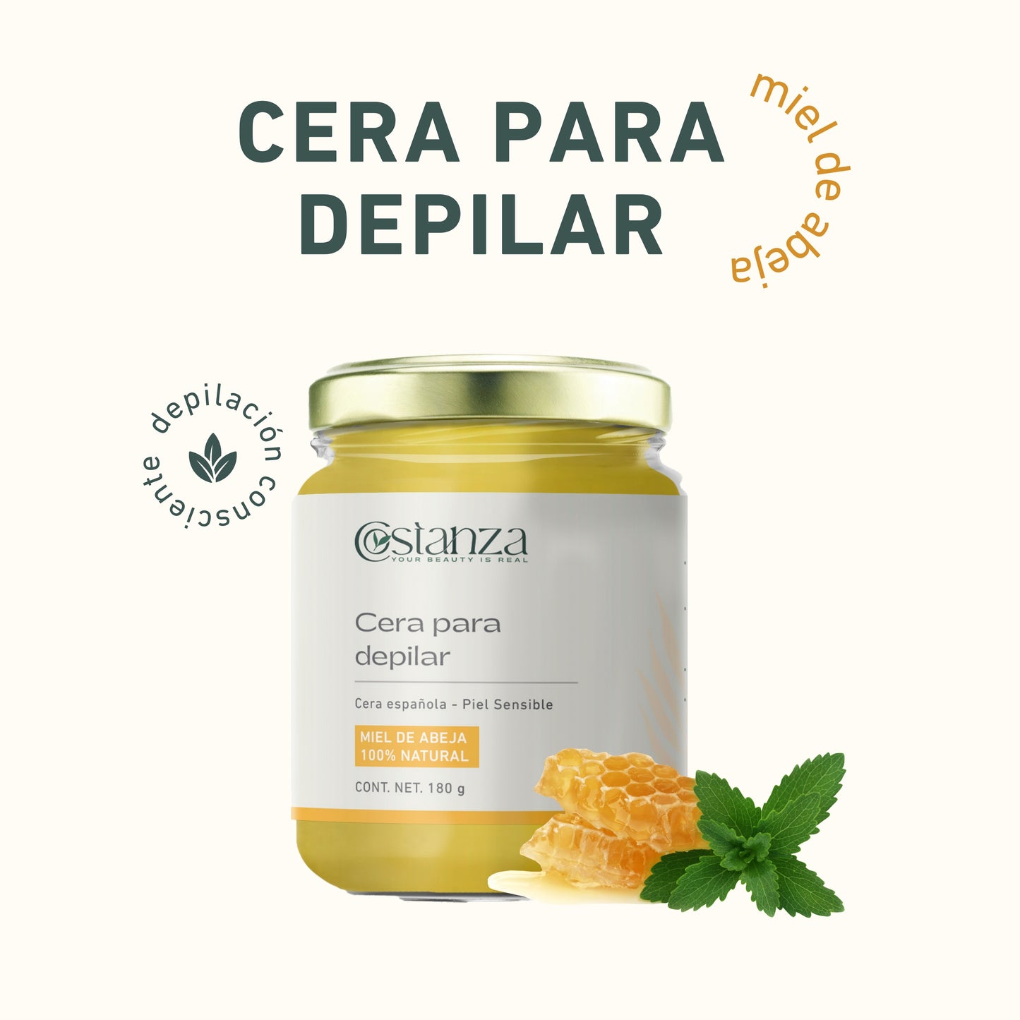 Kit de Depilación | Cera Española, Gel Post-Depilatorio y Aplicadores para una Piel Suave y Cuidada