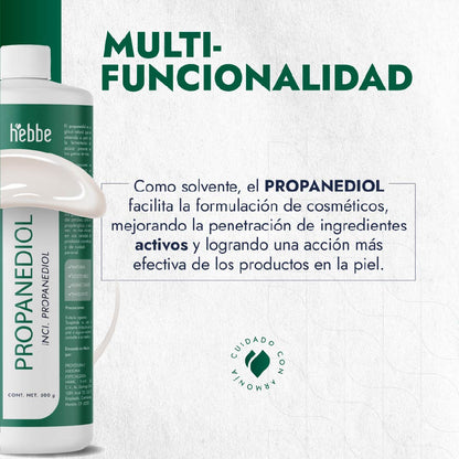 Propanediol Natural | Facial, Capilar y Corporal | Solvente, Humectante y Potenciador Sensorial