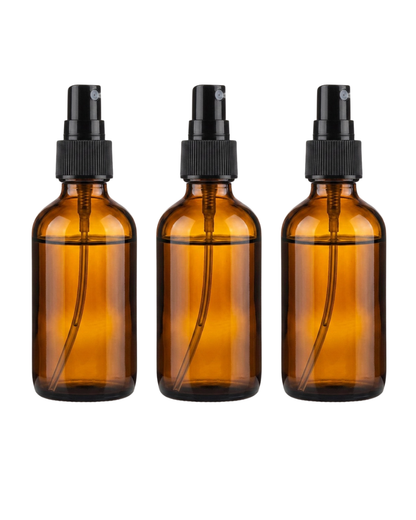 Frasco con Atomizador | 4 oz | Envase Vidrio Ámbar | Precisión y Protección