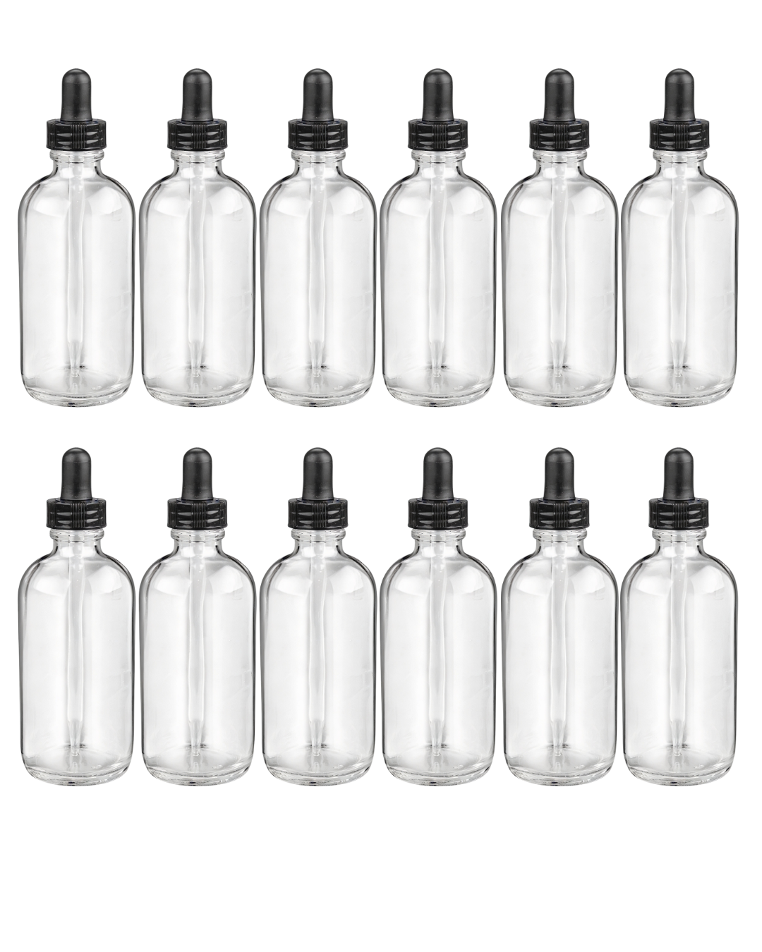 Frasco Gotero | 4 oz | Envase Vidrio Transparente| Precisión y Protección para Sérums