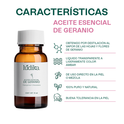 Aceite Esencial de Geranio | Facial, Spa y Aromaterapia | El Equilibrio Floral para Piel Radiante, Cabello Saludable y Bienestar Emocional