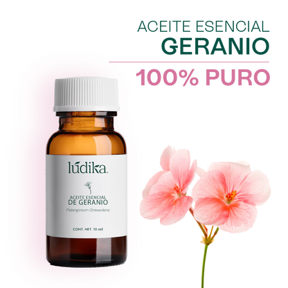 Aceite Esencial de Geranio | Facial, Spa y Aromaterapia | El Equilibrio Floral para Piel Radiante, Cabello Saludable y Bienestar Emocional