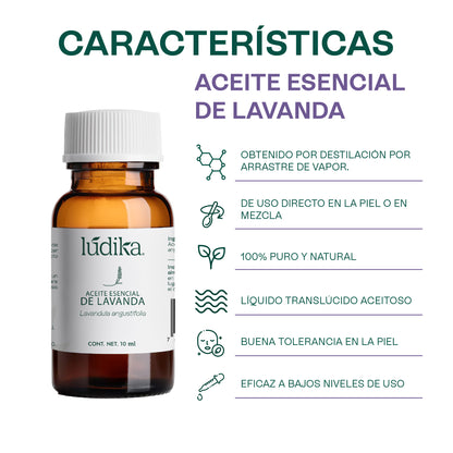 Aceite Esencial de Lavanda | Facial, Spa y Aromaterapia | Calmante, Regenerador Cutáneo y Equilibrante para Piel, Cabello y Mente