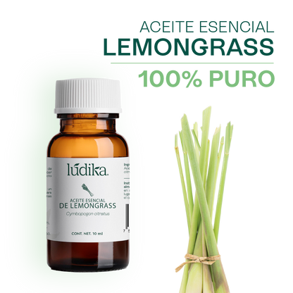 Aceite Esencial de Lemongrass | Facial, Capilar y Spa | Control de Grasa, Antiacné y Revitalizante para Piel y Cabello