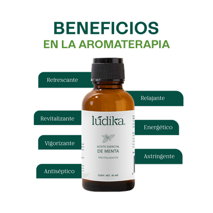 Aceite Esencial de Menta Piperita | Capilar, Spa y Aromaterapia | Explosión de Frescura y Bienestar para Cabello, Piel y Mente