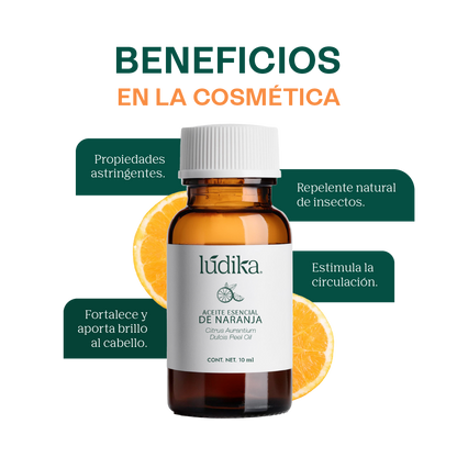 Aceite Esencial de Naranja | Alimenticio y Cosmético | Rejuvenecedor, Purificante y Vibrante para Piel, Cabello y Ánimo