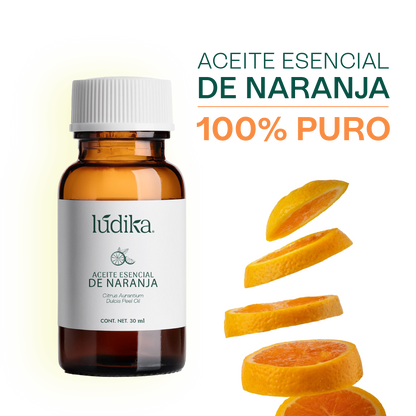Aceite Esencial de Naranja | Alimenticio y Cosmético | Rejuvenecedor, Purificante y Vibrante para Piel, Cabello y Ánimo