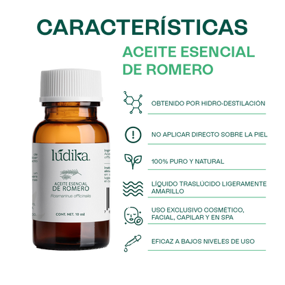 Aceite Esencial de Romero | Capilar, Facial y Aromaterapia | El Secreto Milenario para un Cabello Fuerte, Piel Renovada y Mente Despejada