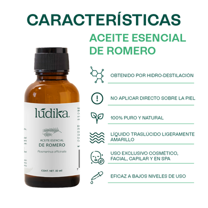Aceite Esencial de Romero | Capilar, Facial y Aromaterapia | El Secreto Milenario para un Cabello Fuerte, Piel Renovada y Mente Despejada
