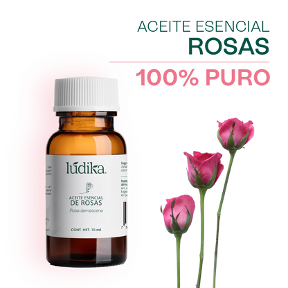 Aceite Esencial de Rosa Damascena | Facial, Spa y Aromaterapia | Elixir de Juventud para Piel Radiante y Bienestar Emocional