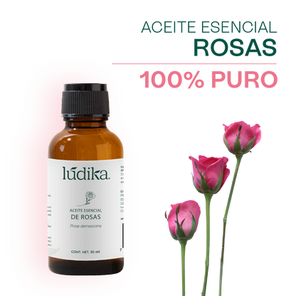 Aceite Esencial de Rosa Damascena | Facial, Spa y Aromaterapia | Elixir de Juventud para Piel Radiante y Bienestar Emocional