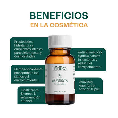 Aceite Esencial de Sándalo | Facial, Spa y Aromaterapia | El Elixir de la Paz y la Belleza para Piel Radiante y Bienestar Profundo