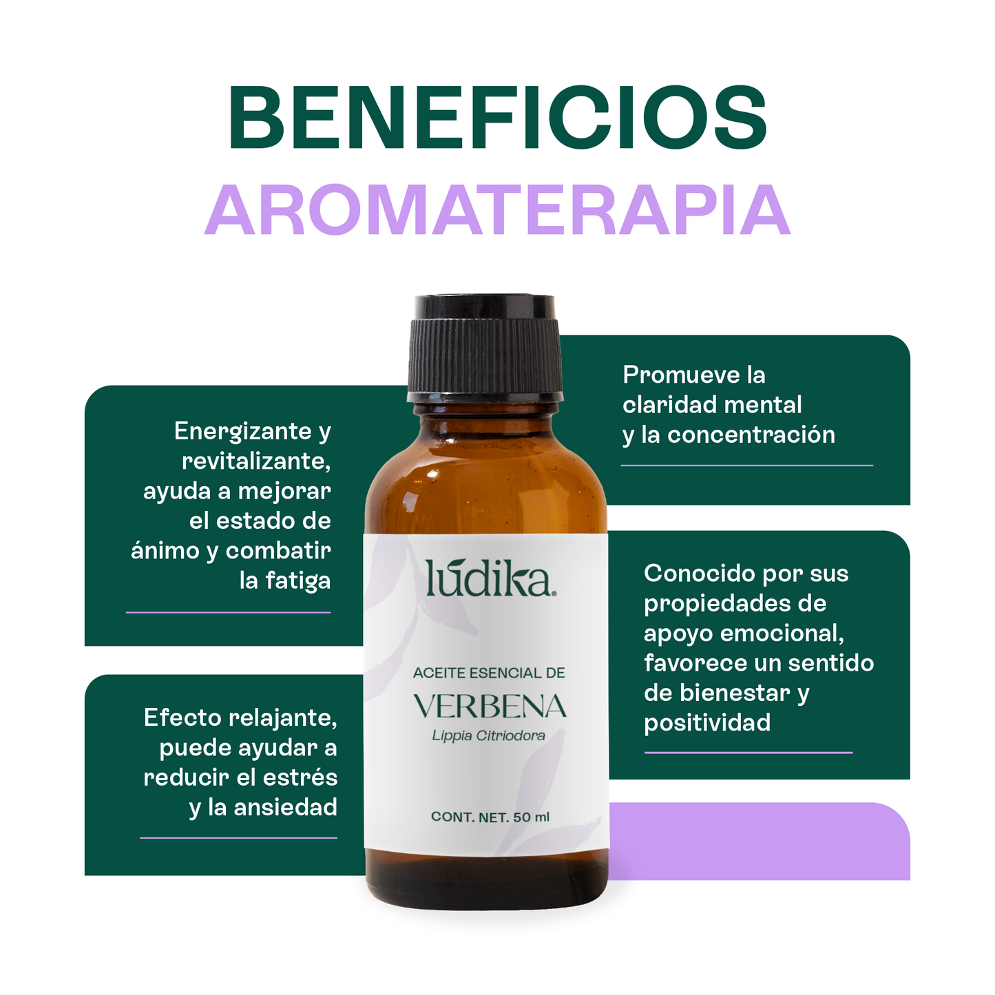 Aceite Esencial de Verbena | Corporal y Aromaterapia | Calmante y Purificante mental