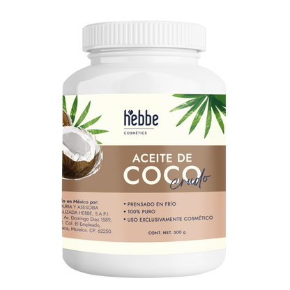 Aceite Crudo de Coco Virgen | Hidratante Profundo, Protector Capilar y Antioxidante