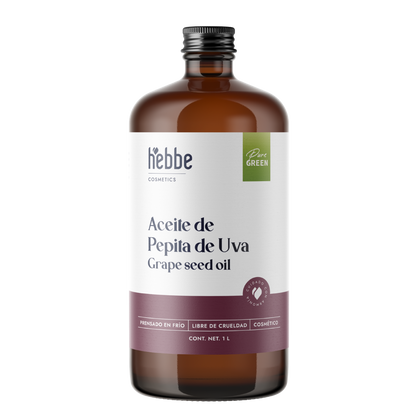Aceite de Pepita de Uva Puro | Facial, Corporal y Corporal | Aceite de masaje, Antioxidante y Regulador Sebáceo