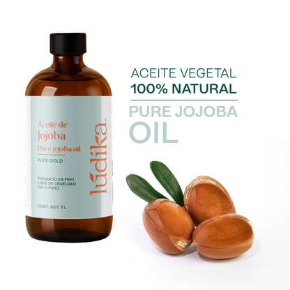 Aceite de Jojoba Cera natural | Facial, Capilar y Corporal | Seborregulador, Hidratante y Antioxidante Natural