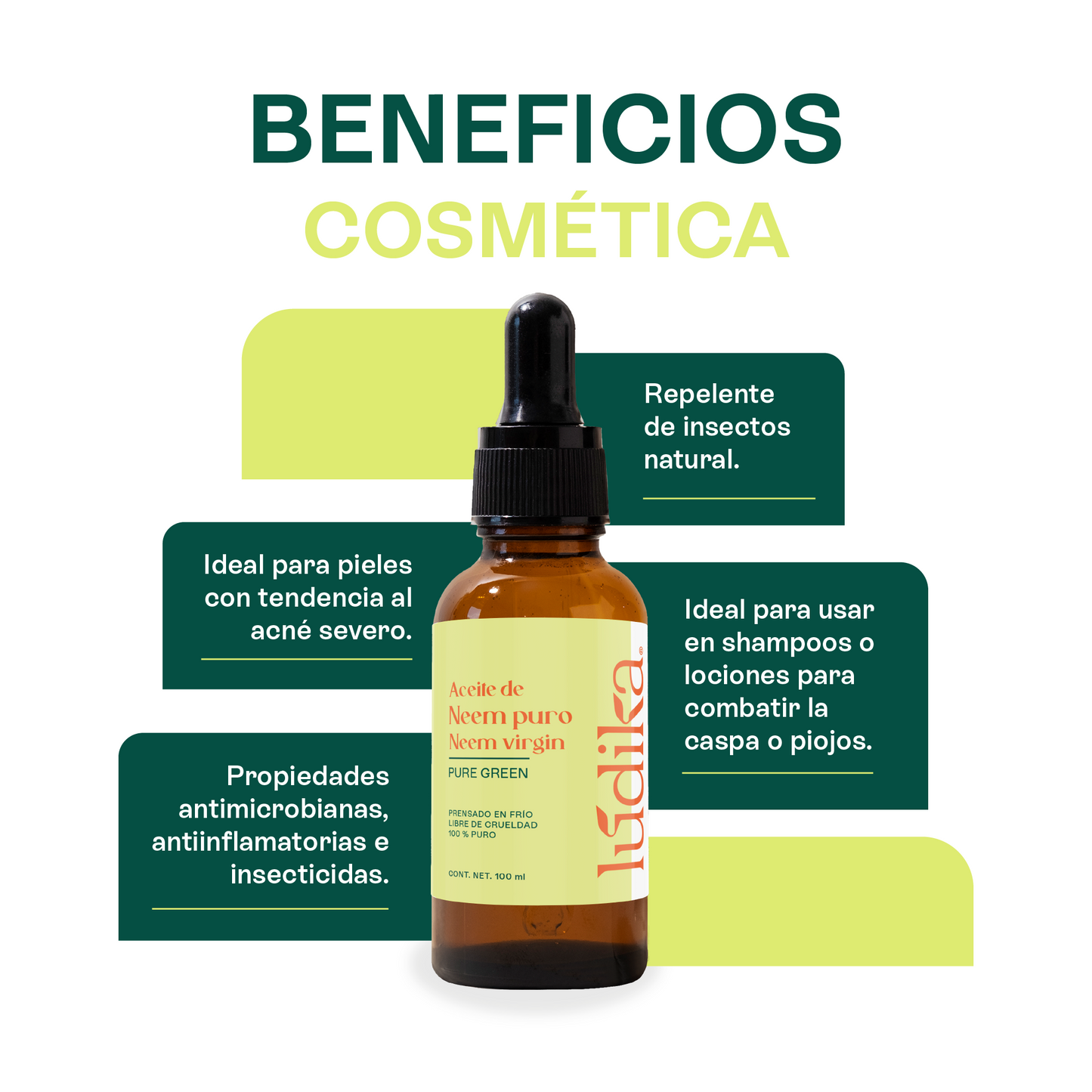 Aceite de Neem Virgen | Capilar y Facial | Purificante, Calmante y Protector Antiedad y Antimosquitos