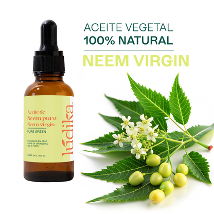 Aceite de Neem Virgen | Capilar y Facial | Purificante, Calmante y Protector Antiedad y Antimosquitos