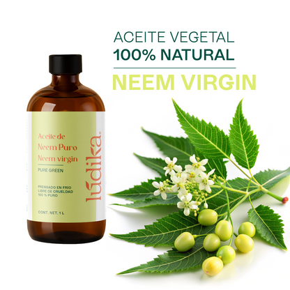 Aceite de Neem Virgen | Capilar y Facial | Purificante, Calmante y Protector Antiedad y Antimosquitos