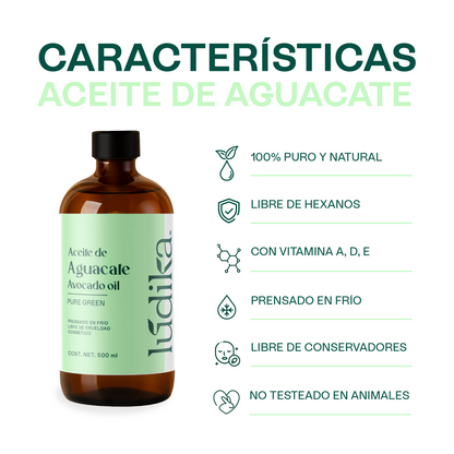 Aceite de Aguacate Virgen | Facial y Capilar | Hidratante Profundo y Regenerador de piel madura