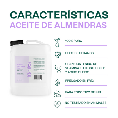 Aceite de Almendras Dulces | Facial, Capilar y Corporal | Hidratante facial y capilar para todo tipo de piel