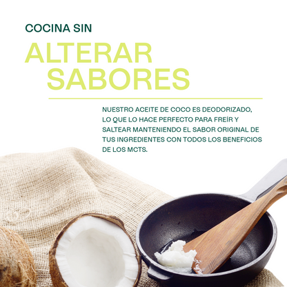 Aceite de Coco Comestible | El Tesoro Tropical 100% Puro para Tu Cocina y Tu Piel