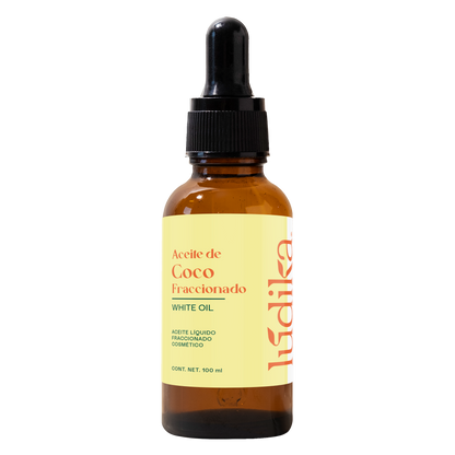 Aceite de Coco Fraccionado Natural Líquido | Facial, Capilar y Corporal | Vehículo Ligero, Hidratante Intenso
