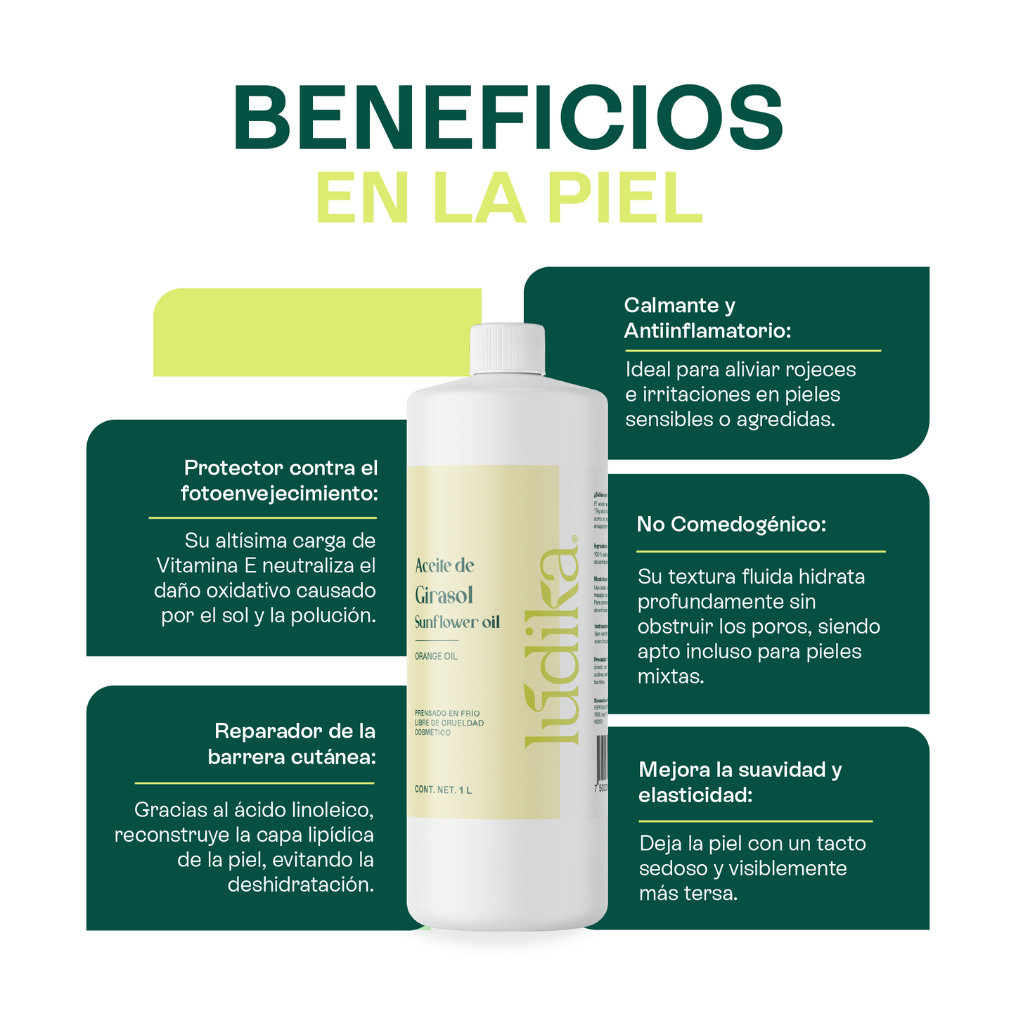 Aceite de Girasol | Facial, Capilar y Corporal | El Aliado Antioxidante y Aceite Base con Vitamina E