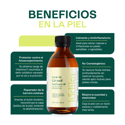 Aceite de Girasol | Facial, Capilar y Corporal | El Aliado Antioxidante y Aceite Base con Vitamina E