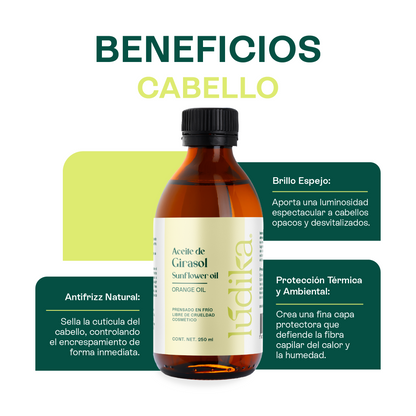 Aceite de Girasol | Facial, Capilar y Corporal | El Aliado Antioxidante y Aceite Base con Vitamina E
