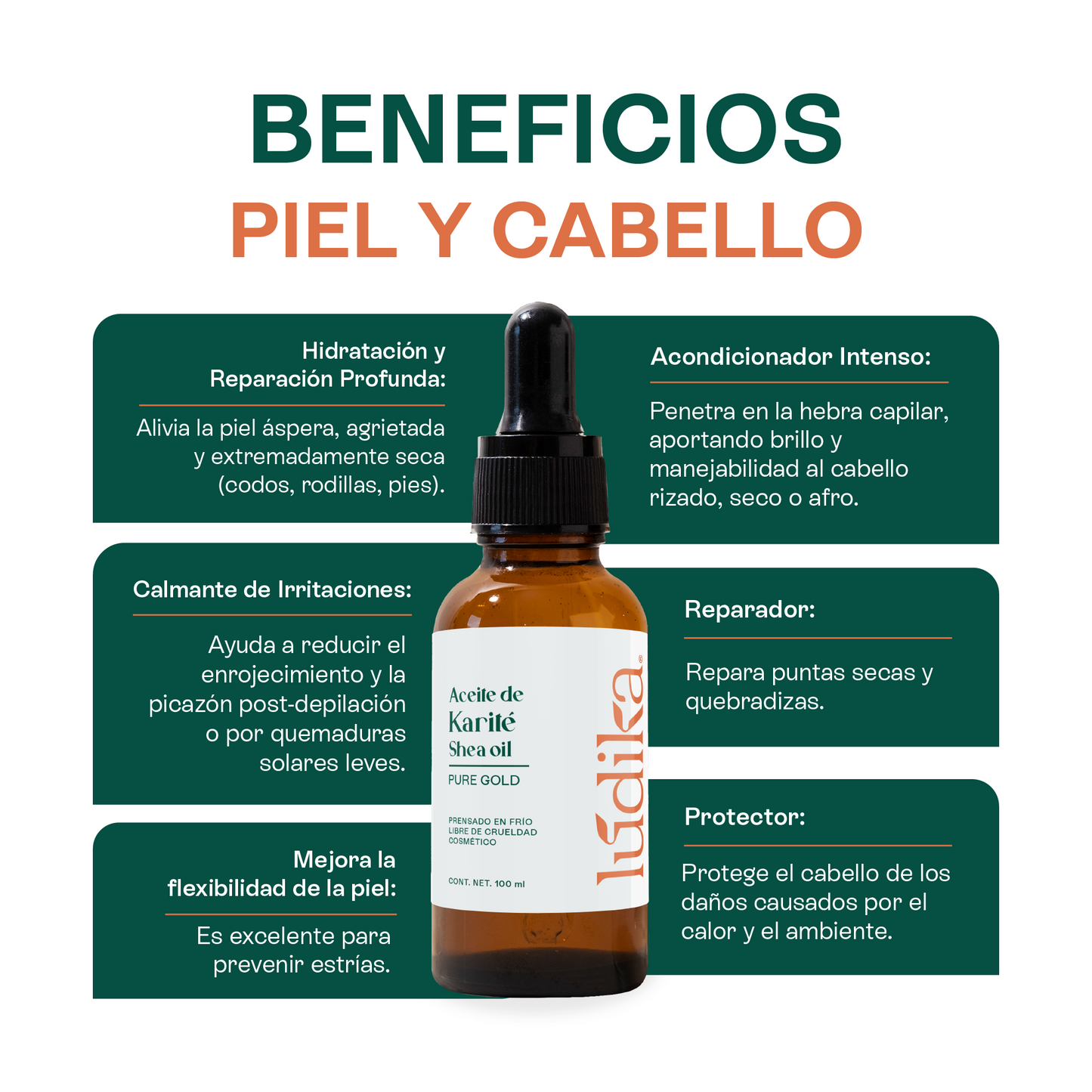 Aceite de Karité | Facial, Capilar y Corporal | Nutritivo y Protector Cutaneo