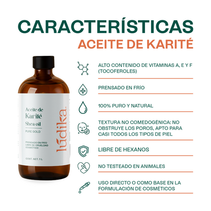 Aceite de Karité | Facial, Capilar y Corporal | Nutritivo y Protector Cutaneo