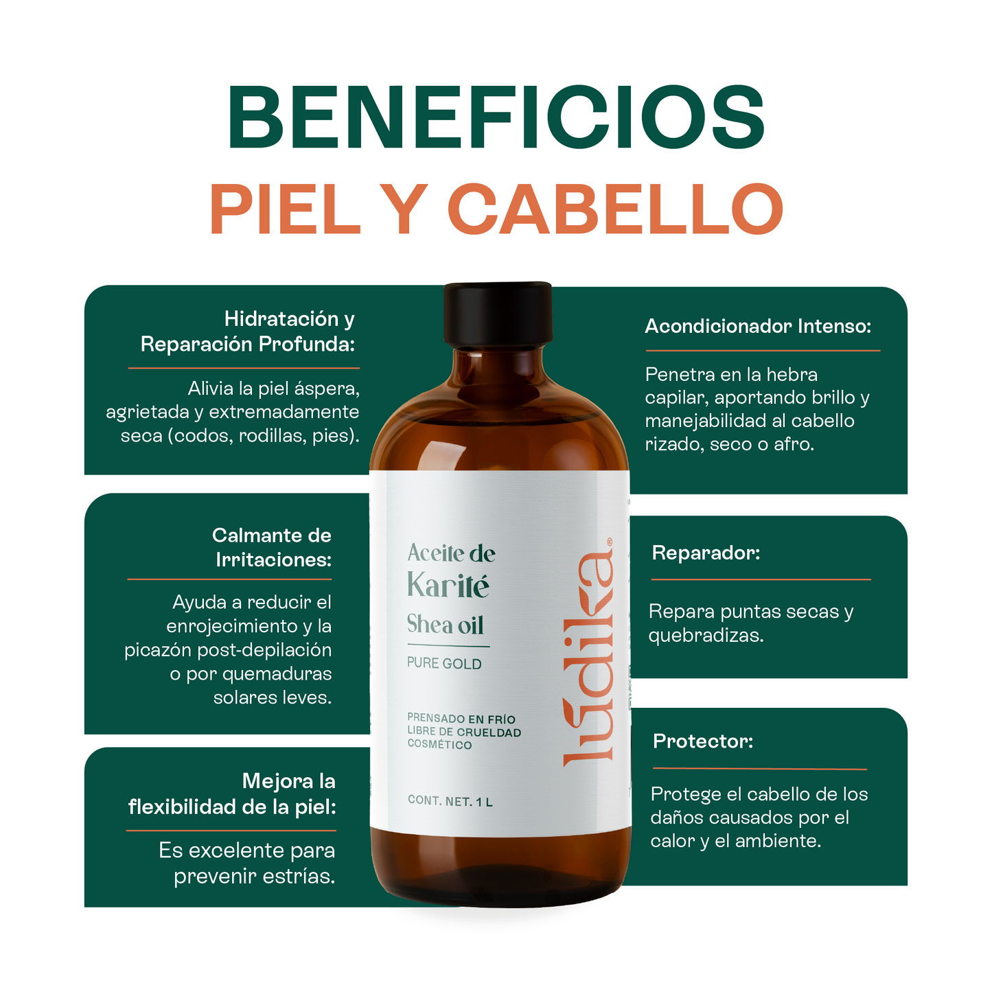 Aceite de Karité | Facial, Capilar y Corporal | Nutritivo y Protector Cutaneo