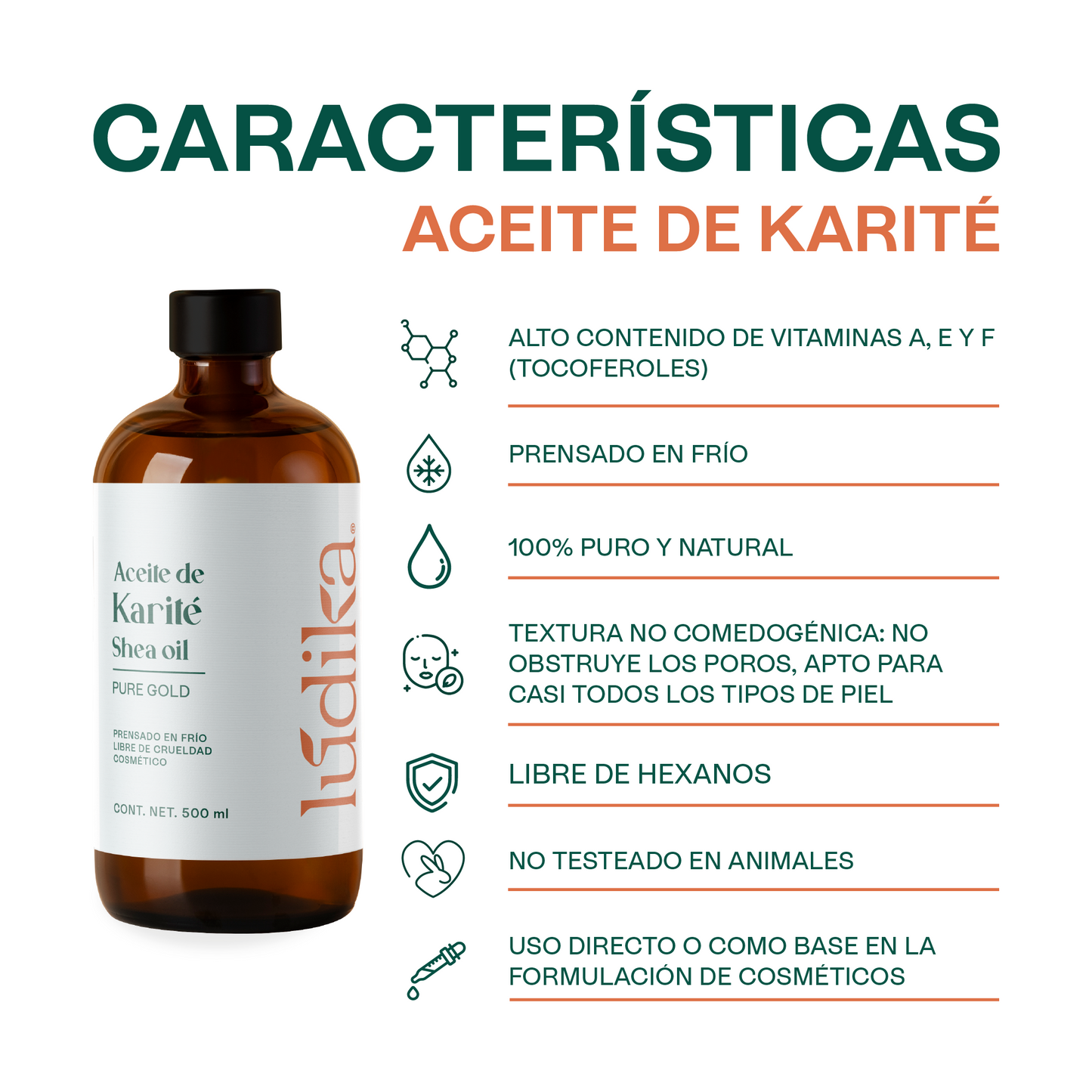 Aceite de Karité | Facial, Capilar y Corporal | Nutritivo y Protector Cutaneo