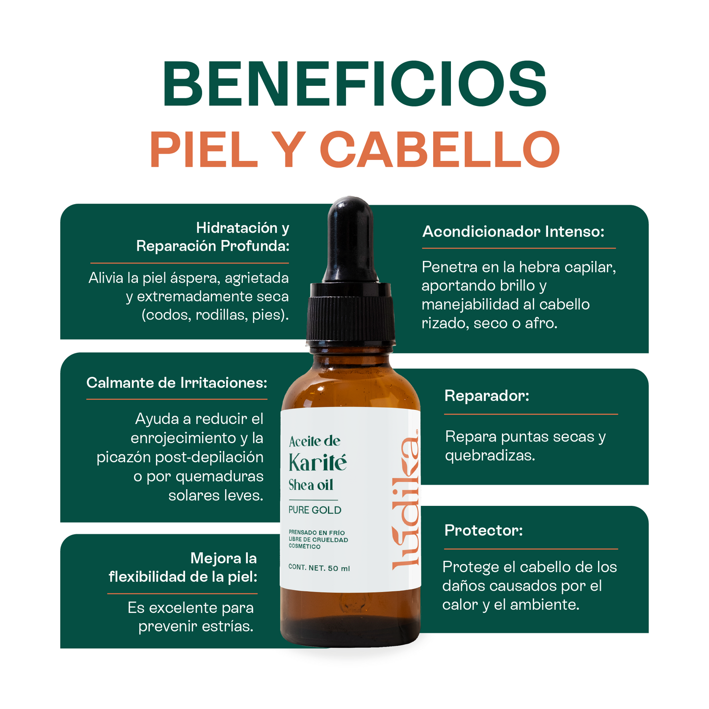 Aceite de Karité | Facial, Capilar y Corporal | Nutritivo y Protector Cutaneo