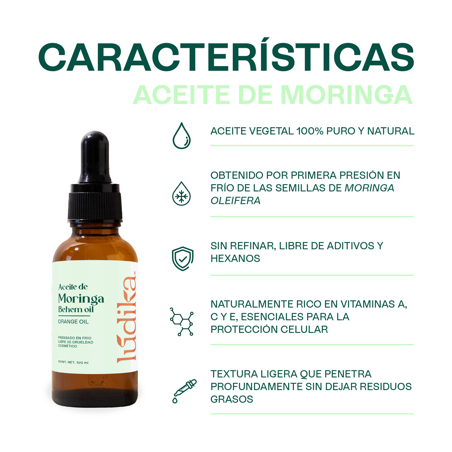 Aceite de Moringa | Facial, Corporal y Capilar | El Elixir Antienvejecimiento y Protector Anti-Polución