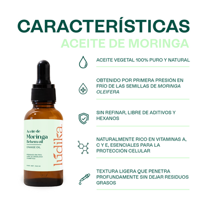 Aceite de Moringa | Facial, Corporal y Capilar | El Elixir Antienvejecimiento y Protector Anti-Polución