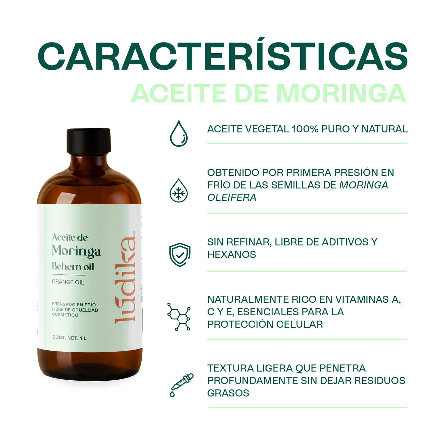 Aceite de Moringa | Facial, Corporal y Capilar | El Elixir Antienvejecimiento y Protector Anti-Polución