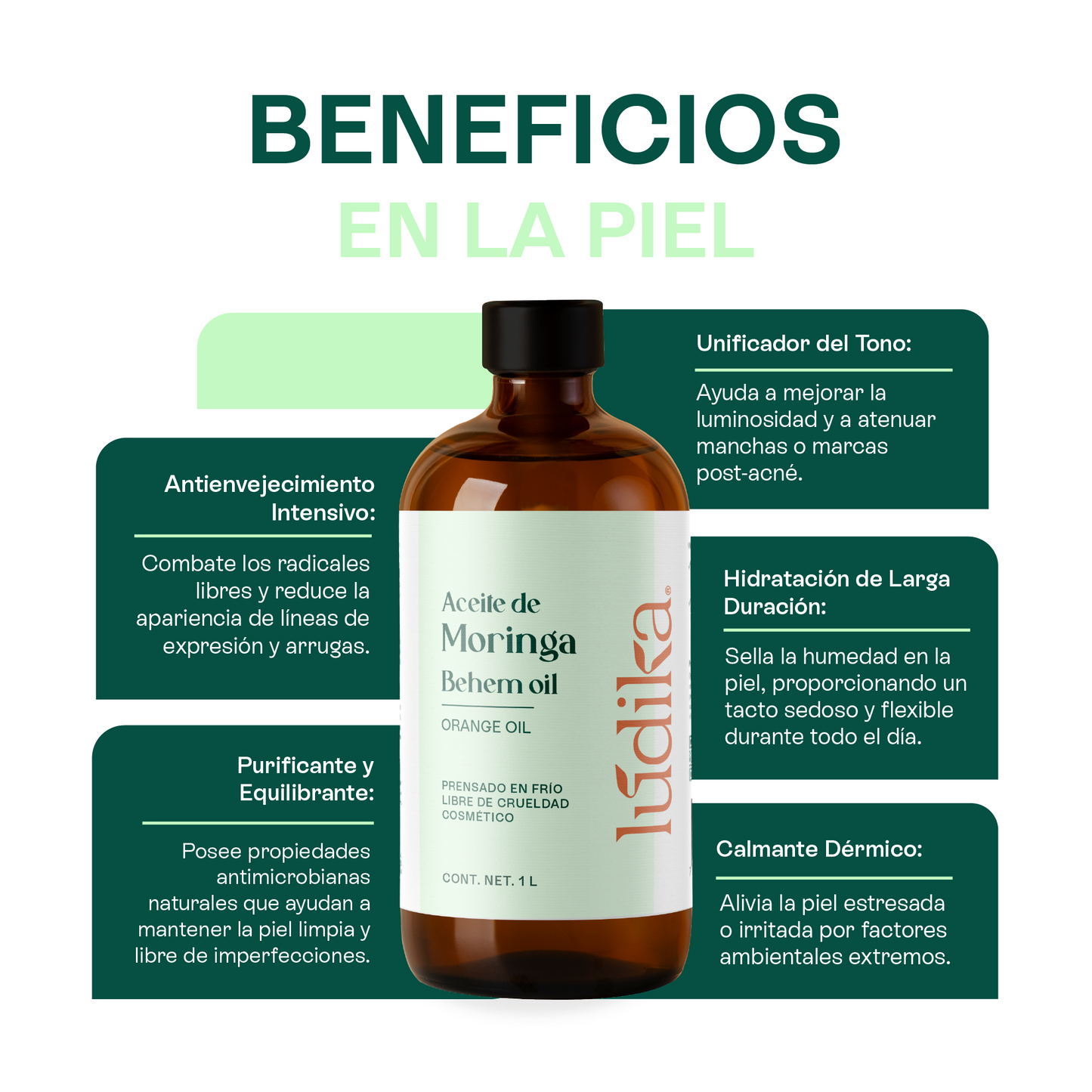 Aceite de Moringa | Facial, Corporal y Capilar | El Elixir Antienvejecimiento y Protector Anti-Polución
