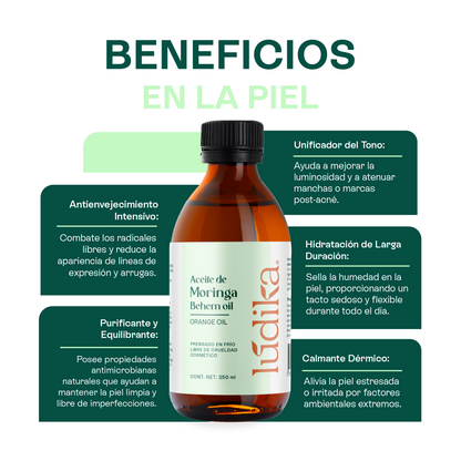 Aceite de Moringa | Facial, Corporal y Capilar | El Elixir Antienvejecimiento y Protector Anti-Polución
