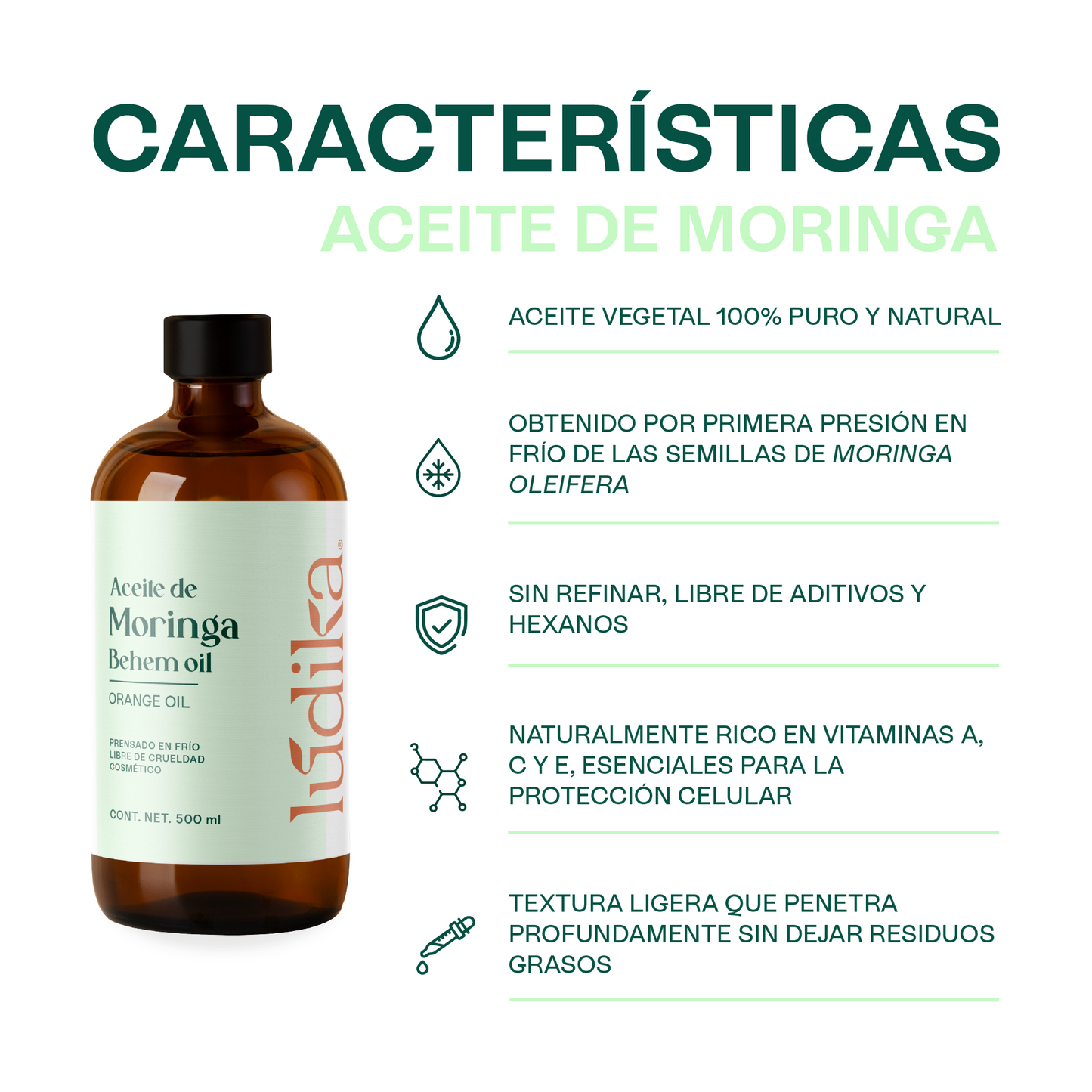 Aceite de Moringa | Facial, Corporal y Capilar | El Elixir Antienvejecimiento y Protector Anti-Polución