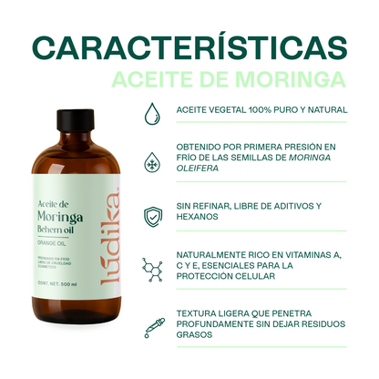 Aceite de Moringa | Facial, Corporal y Capilar | El Elixir Antienvejecimiento y Protector Anti-Polución